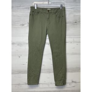 J Crew Jeans Womens 27 Olive Green Stretch Skinny Pants E6687 Mid Rise Casual